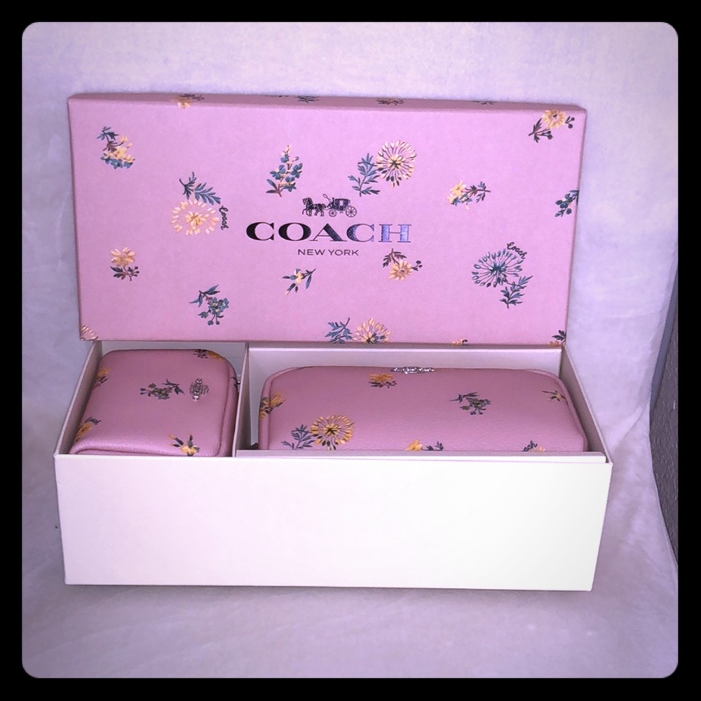 Boxed Coach cosmetic bags